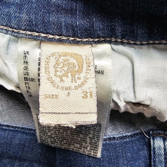 Diesel Grupee Jeans Womens 31x32 Blue Super Slim Skinny Low Waist Denim‎ - Picture 8 of 15